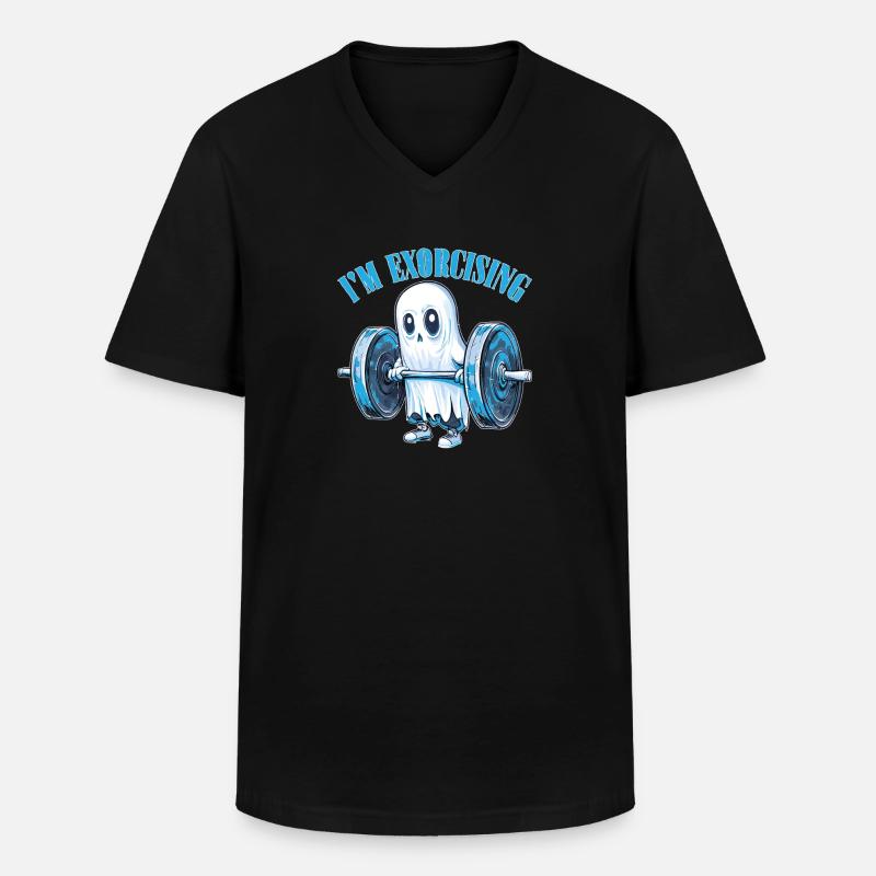 I'm Exorcising 2 - Männer-T-Shirt mit V-Ausschnitt - Schwarz
