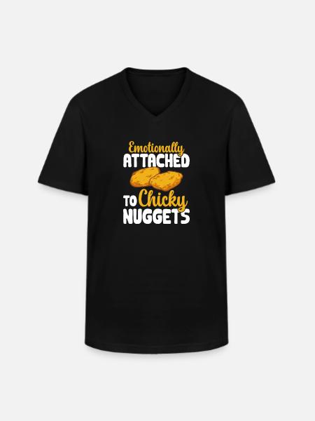 Chicken Nugget Lover Chicken Nuggets - Men's V-Neck T-Shirt - black