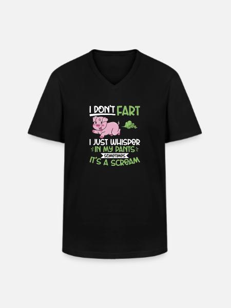 fart farting farting farting - Men's V-Neck T-Shirt - black