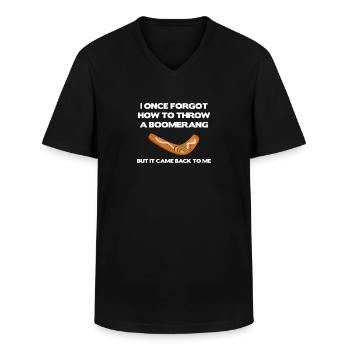 Ich Vergaß Einmal, Wie Man Wirft, Aber Es Fiel - Männer-T-Shirt mit V-Ausschnitt - Schwarz - Vorne - AI Model Male 178 dark (178cm)