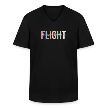 Flugdienstleiter Luftfahrt - Männer-T-Shirt mit V-Ausschnitt - Schwarz - Vorne - AI Model Male 178 dark (178cm)