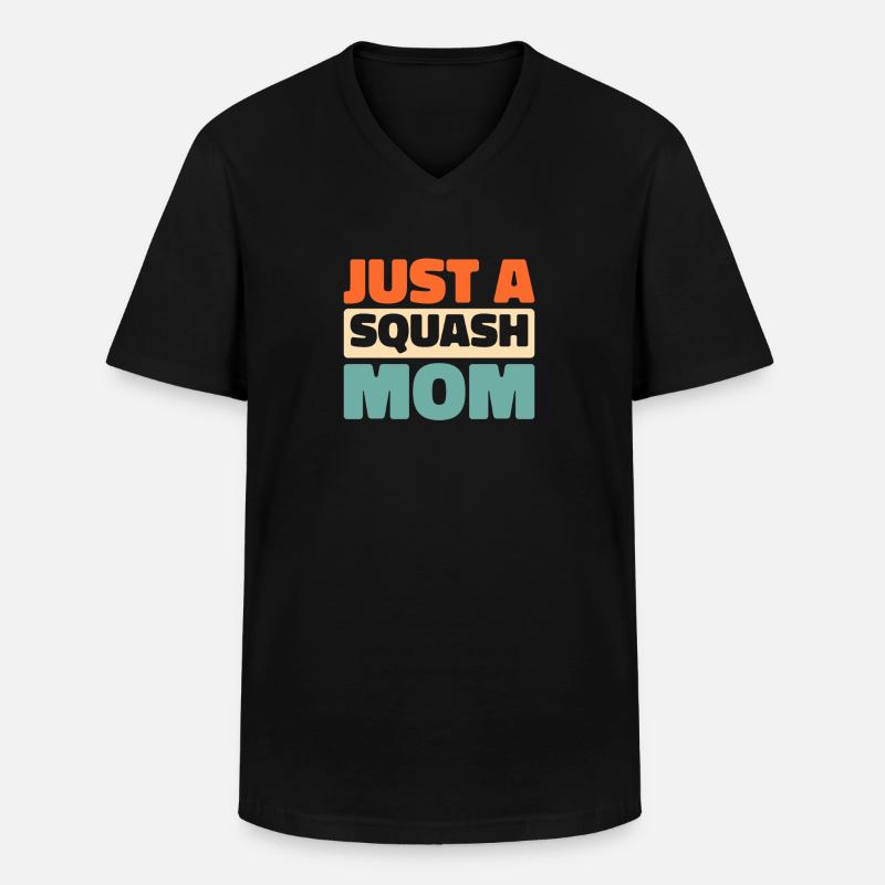 Squash Just A Squash Mom - T-shirt col V Homme - noir