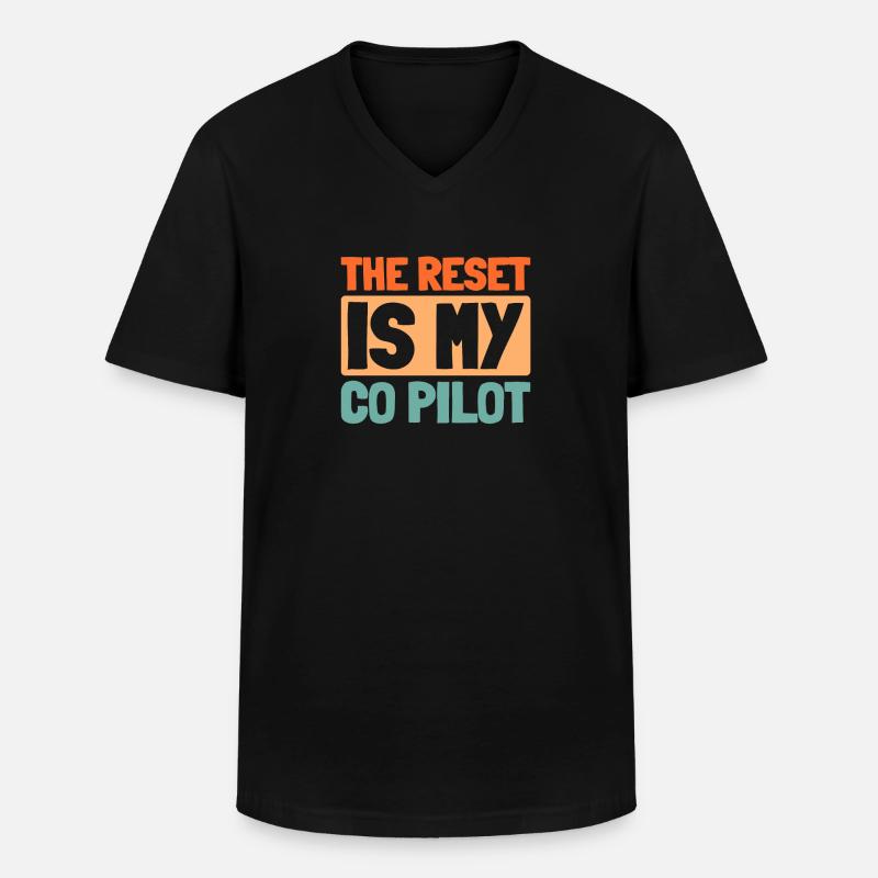 Sim Racing - Männer-T-Shirt mit V-Ausschnitt - Schwarz