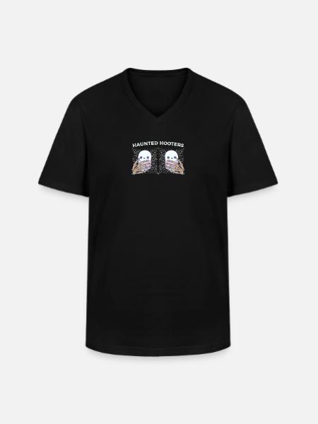 Halloween Boob Haunted Hooters - Men's V-Neck T-Shirt - black