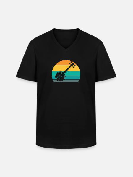 Banjo - Men's V-Neck T-Shirt - black