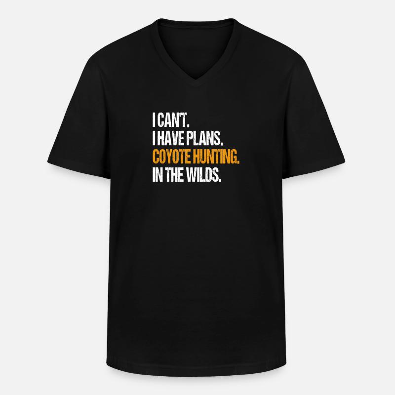 Kojote Jäger Yote - Männer-T-Shirt mit V-Ausschnitt - Schwarz