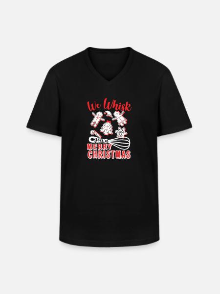 Christmas Christmas Baker - Men's V-Neck T-Shirt - black