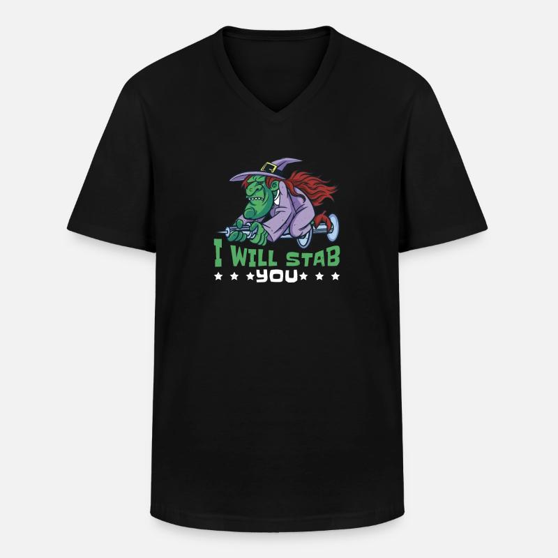 I Will Stab You 7 - Männer-T-Shirt mit V-Ausschnitt - Schwarz