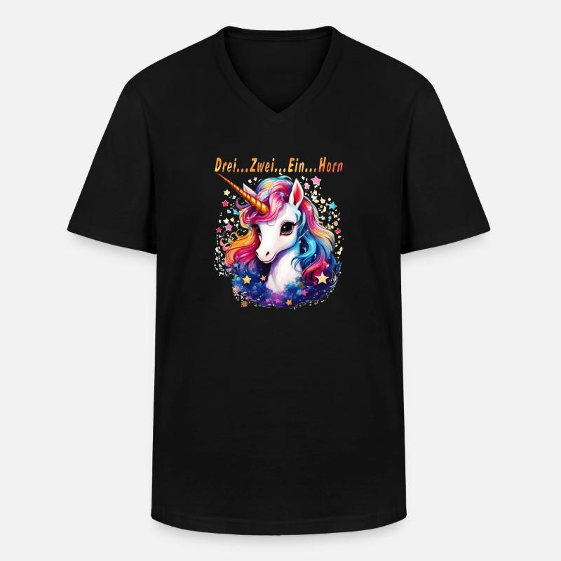 Three... Two... ONE... HORN - Men's V-Neck T-Shirt - black