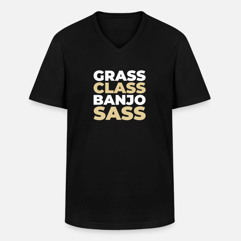 Banjo - Männer-T-Shirt mit V-Ausschnitt - Schwarz