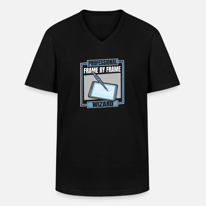 Animator - Männer-T-Shirt mit V-Ausschnitt - Schwarz