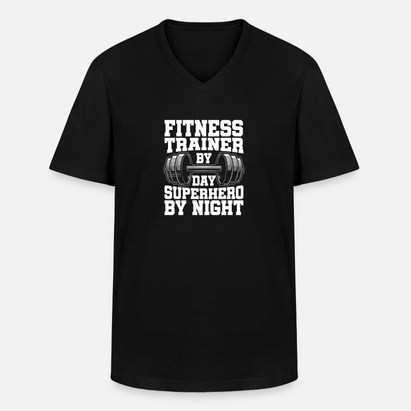 Fitnesstrainer Personal Trainer - Männer-T-Shirt mit V-Ausschnitt - Schwarz