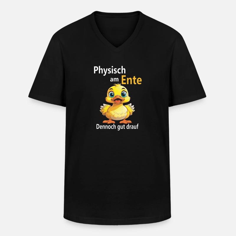 Physisch am Ente - Männer-T-Shirt mit V-Ausschnitt - Schwarz