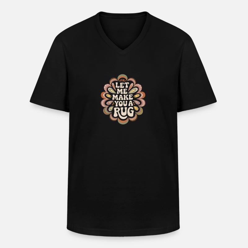 Diy-teppich Lustiger Teppich Tufting - Männer-T-Shirt mit V-Ausschnitt - Schwarz
