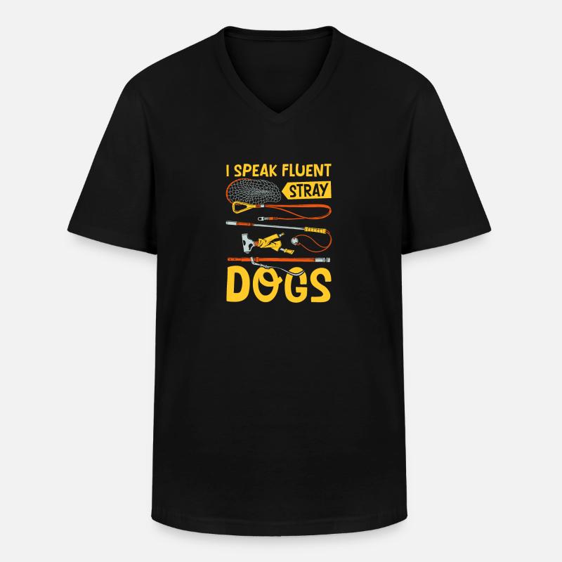 Hundefänger - Männer-T-Shirt mit V-Ausschnitt - Schwarz