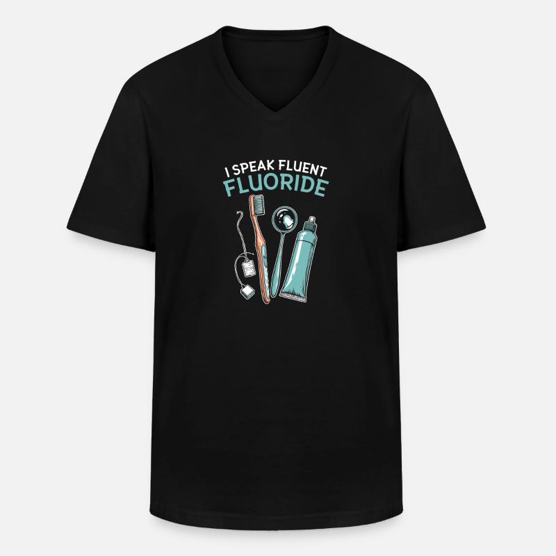 Zahnpfleger - Männer-T-Shirt mit V-Ausschnitt - Schwarz