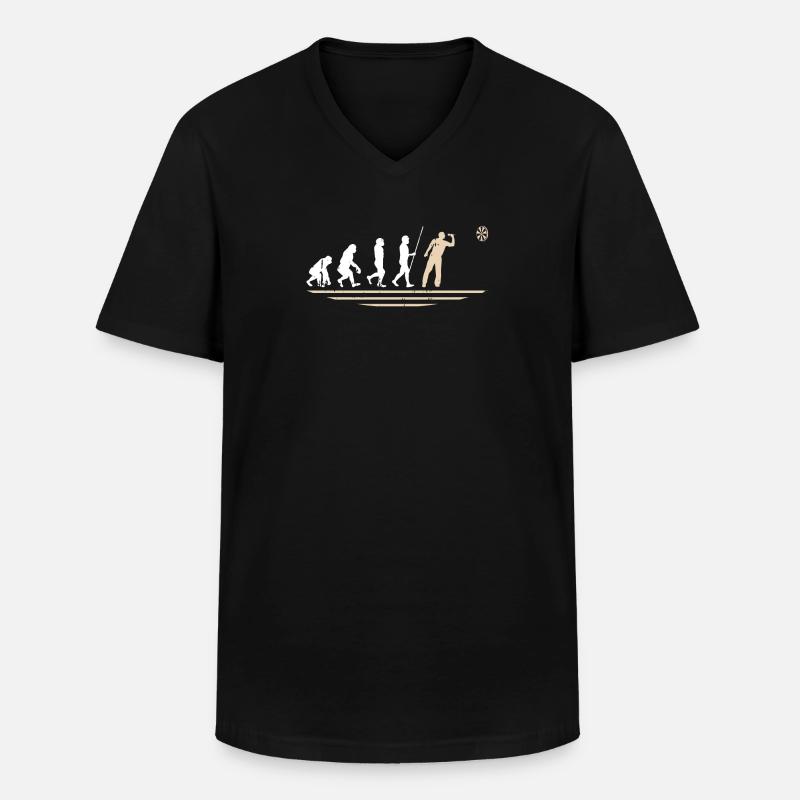 Dart d’art Dart d’évolution - T-shirt col V Homme - noir