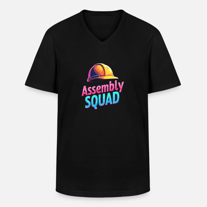 Fabrikarbeiter Kader - Männer-T-Shirt mit V-Ausschnitt - Schwarz