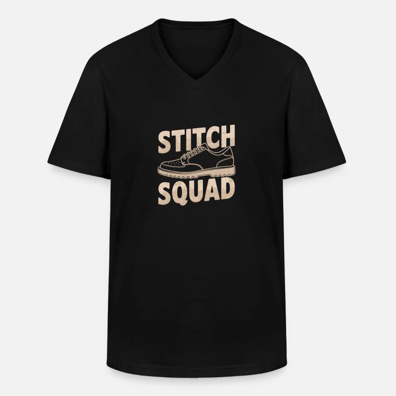 Schuster Kader - Männer-T-Shirt mit V-Ausschnitt - Schwarz