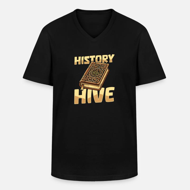 Historiker Team - Männer-T-Shirt mit V-Ausschnitt - Schwarz