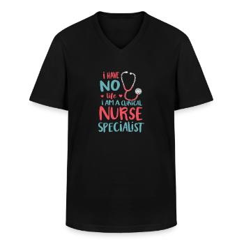 Specialist nurse - Men's V-Neck T-Shirt - black - Front - AI Model Male 178 dark (178cm)