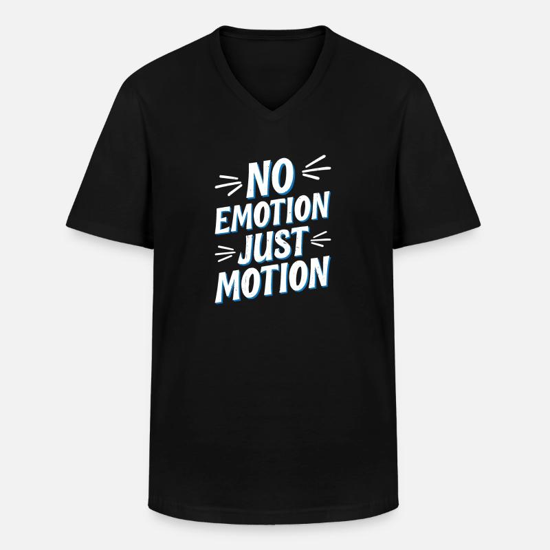 No Emotion Just Motion 5 - Männer-T-Shirt mit V-Ausschnitt - Schwarz