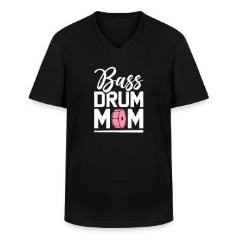 Grosse Caisse Maman Schlagzeuger Batteur Maman Batterie - T-shirt col V Homme - noir - Devant - AI Model Male 178 dark (178cm)