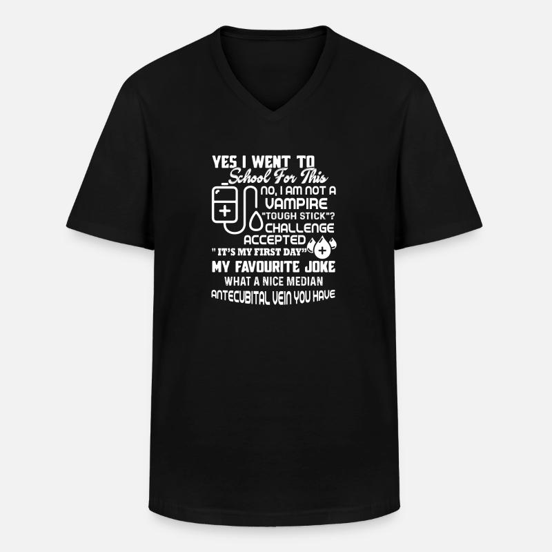 Phlebotomist Not A Vampire - Men's V-Neck T-Shirt - black