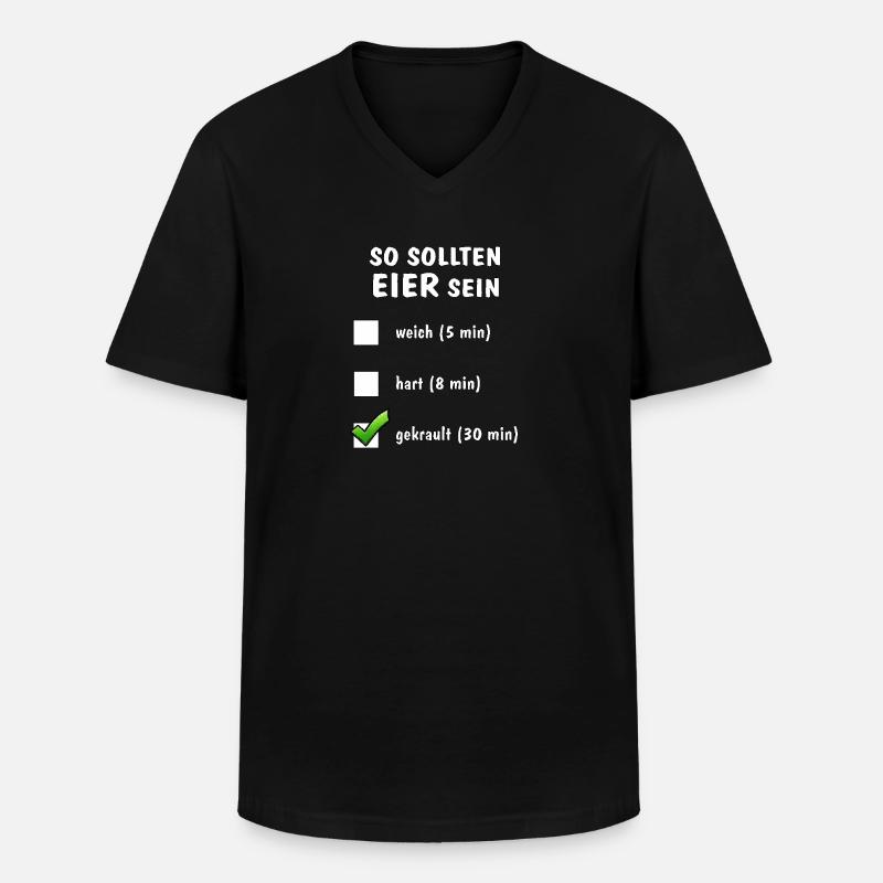 SO SOLLTEN EIER SEIN - Männer-T-Shirt mit V-Ausschnitt - Schwarz