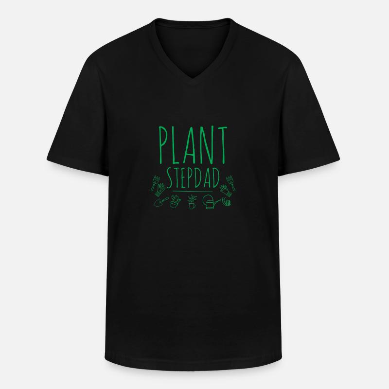 Plant Stepdad 2 - Männer-T-Shirt mit V-Ausschnitt - Schwarz