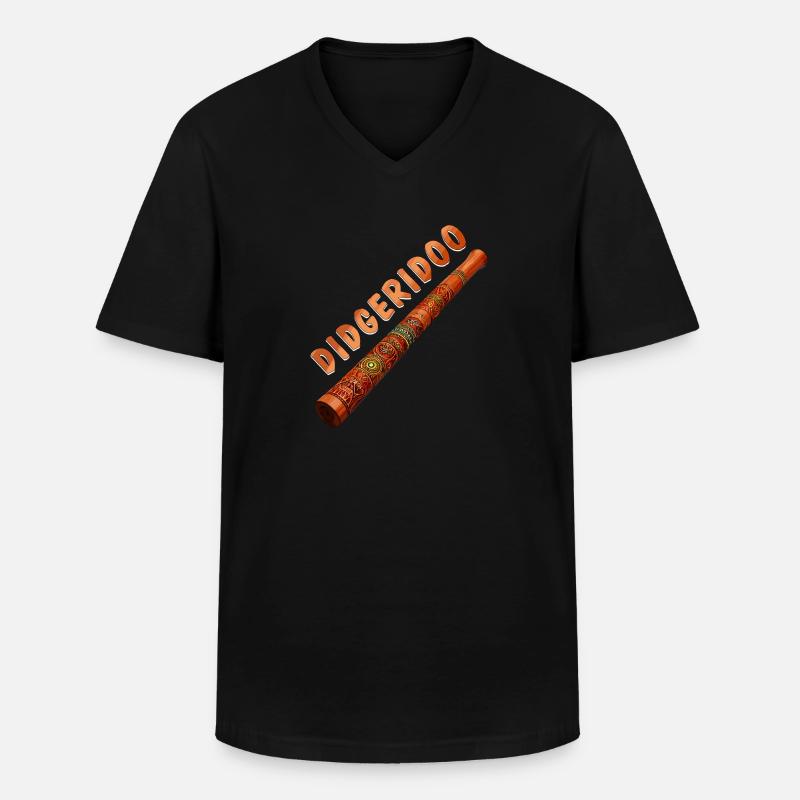 DIDGERIDOO - Männer-T-Shirt mit V-Ausschnitt - Schwarz