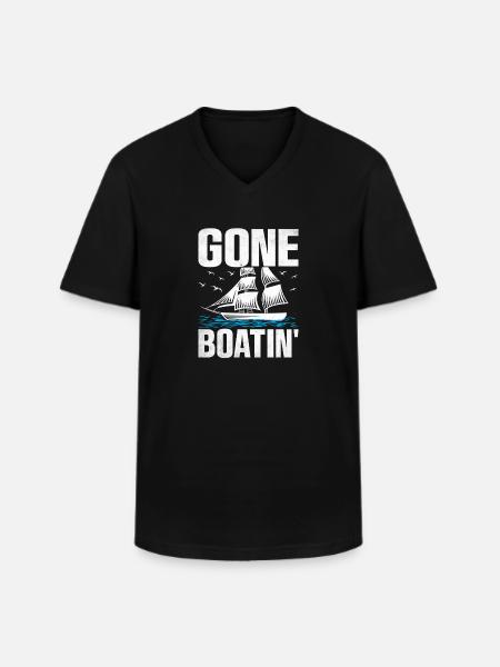 Pédalo Gone Boatin' - T-shirt col V Homme - noir