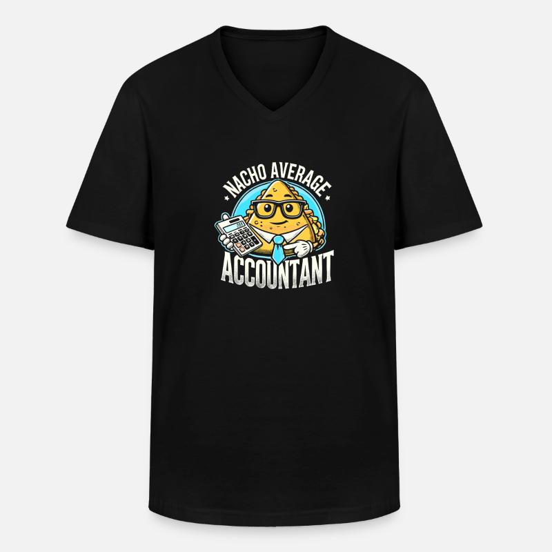 Nacho Durchschnittsbuchhalter - Männer-T-Shirt mit V-Ausschnitt - Schwarz
