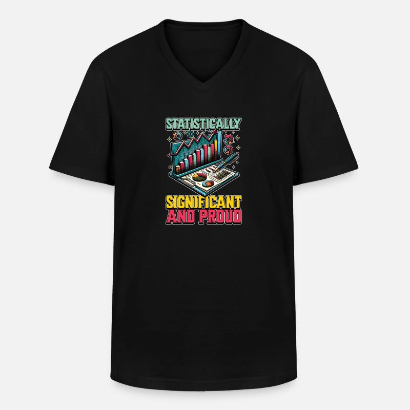 Statistician Statistically Significant Accountant - Männer-T-Shirt mit V-Ausschnitt - Schwarz