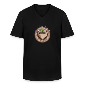 Bodenkunde Wanna Be My Soil Mate? - Männer-T-Shirt mit V-Ausschnitt - Schwarz - Vorne - AI Model Male 178 dark (178cm)