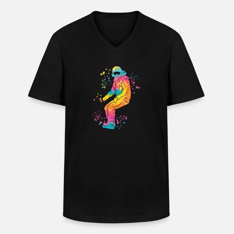 Snowboarder Snowboarding Snowboard - Männer-T-Shirt mit V-Ausschnitt - Schwarz