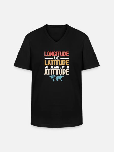 Geographic Information Systems - Men's V-Neck T-Shirt - black