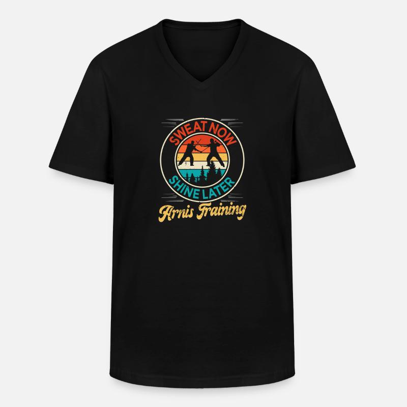 Escrima Arnis Martial Arts - Men's V-Neck T-Shirt - black