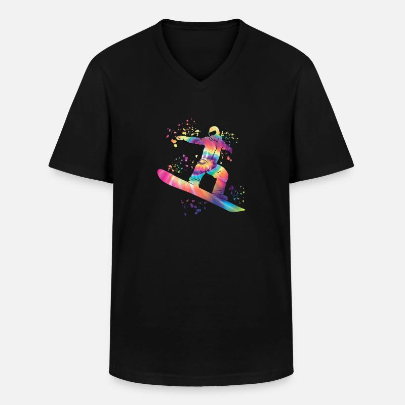 Snowboarder Snowboarding Snowboard - Männer-T-Shirt mit V-Ausschnitt - Schwarz