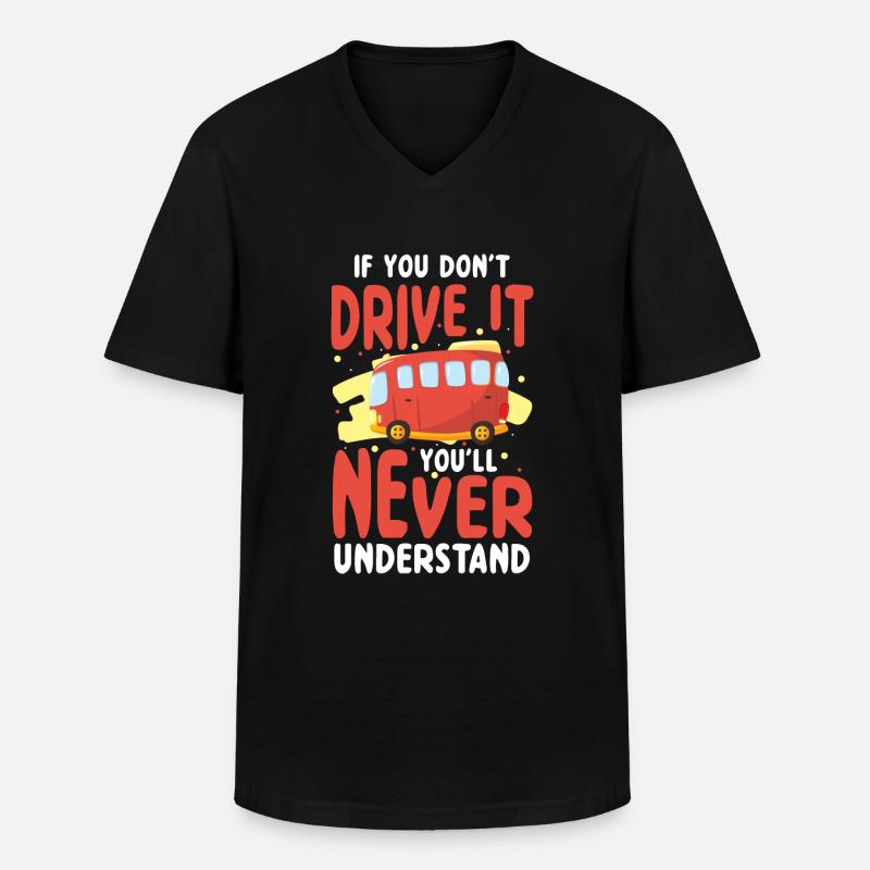 Fahrer Beruf Arbeit - Männer-T-Shirt mit V-Ausschnitt - Schwarz