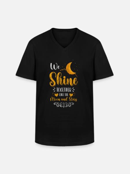 Stars Wishes Dream Night Sky - Men's V-Neck T-Shirt - black