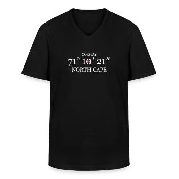 Norway North Cape 71 10 21 Nordkap - Männer-T-Shirt mit V-Ausschnitt - Schwarz - Vorne - AI Model Male 178 dark (178cm)