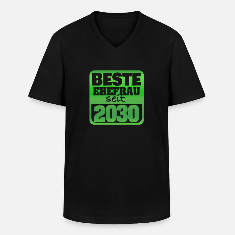 Ehe 2030 - Männer-T-Shirt mit V-Ausschnitt - Schwarz