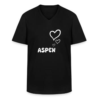 Aspen - Männer-T-Shirt mit V-Ausschnitt - Schwarz - Vorne - AI Model Male 178 dark (178cm)