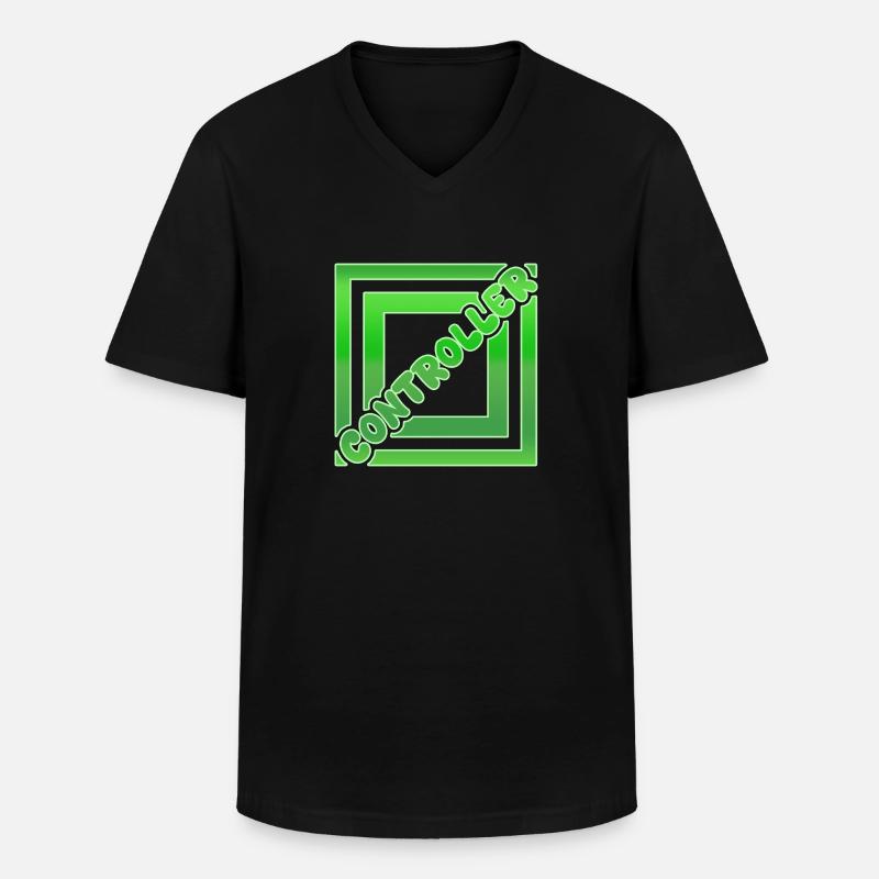 Controller - Männer-T-Shirt mit V-Ausschnitt - Schwarz