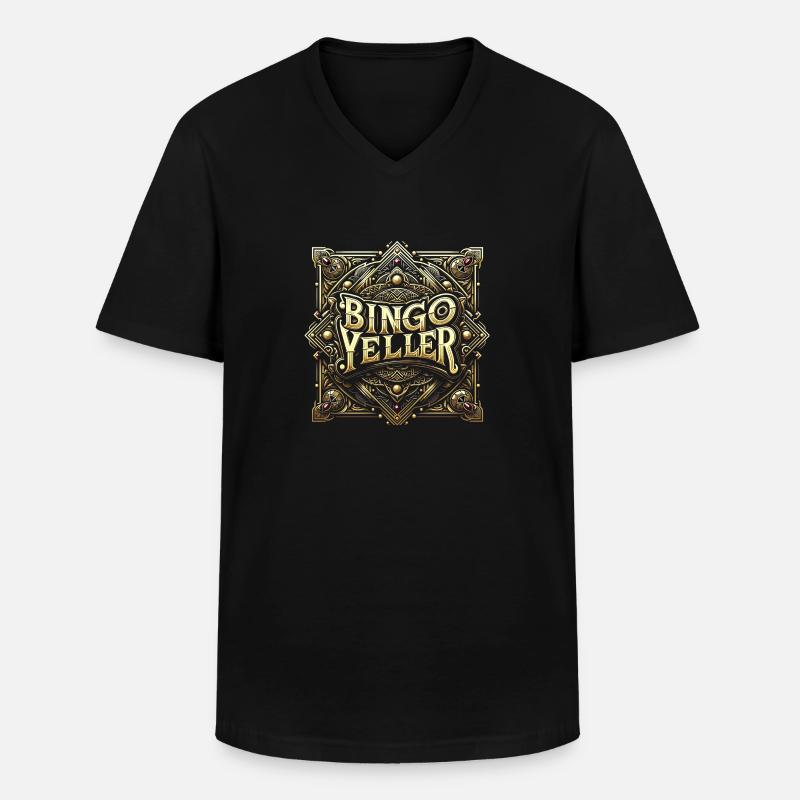 Bingo Yeller 5 - Männer-T-Shirt mit V-Ausschnitt - Schwarz