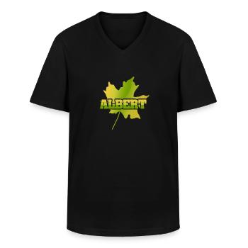 Albert Albert - Männer-T-Shirt mit V-Ausschnitt - Schwarz - Vorne - AI Model Male 178 dark (178cm)