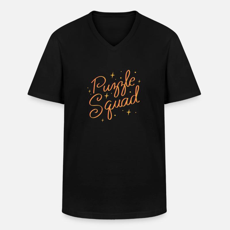 Puzzle Squad Puzzle Hobby Puzzle - Männer-T-Shirt mit V-Ausschnitt - Schwarz