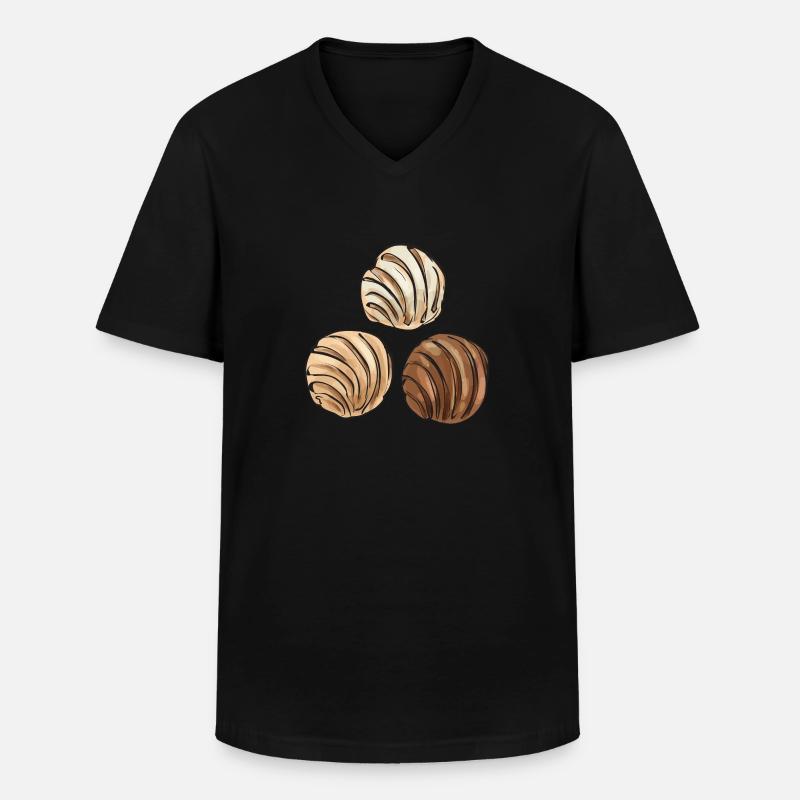 Concha Hispanic Mexican Pan Dulce - Men's V-Neck T-Shirt - black