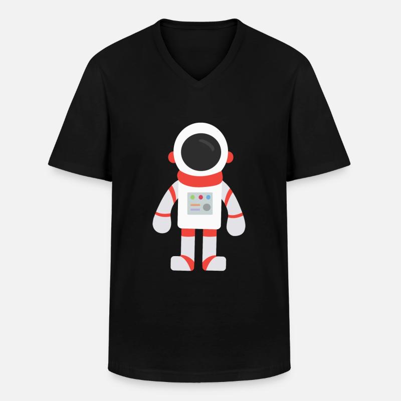 astronaut - Männer-T-Shirt mit V-Ausschnitt - Schwarz